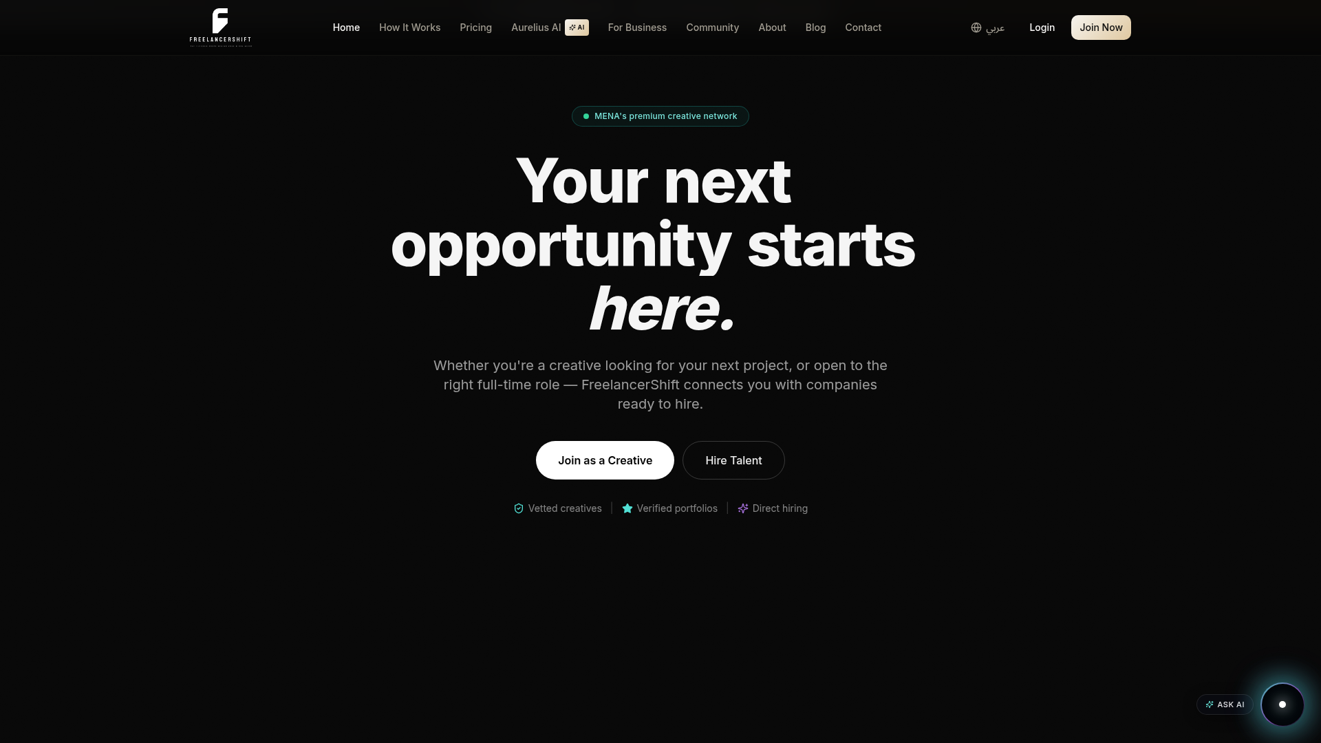 FreelancerShift — MENA's Premium Creative Network